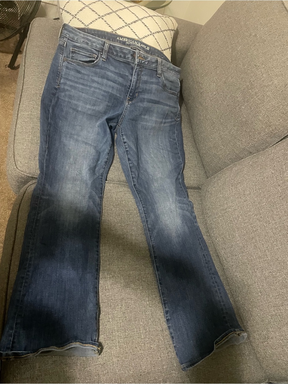 American Eagle Outfitters Women's straight Blue Dy Jeans